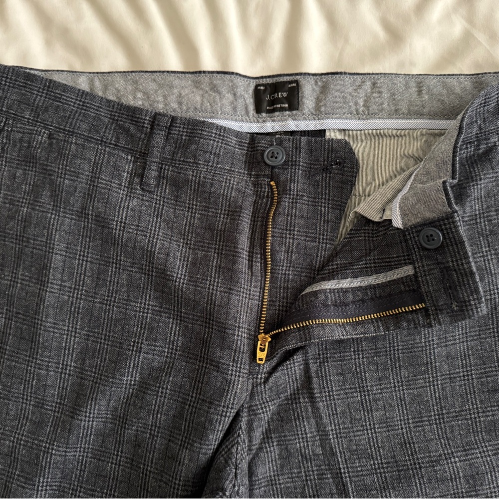 J Crew 34/32 Blue Glen Plaid 34W x 32L 484 Dress Pants